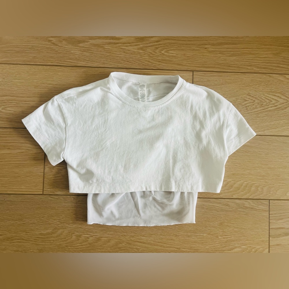 ALO Yoga Made you Look Cropped Top white size XS
